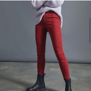 NWT Anthropologie Pilcro Flocked Leggings